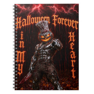 Halloween für immer in meinem Herzen Gothic Kürbis Notizblock