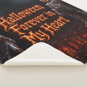 Halloween für immer in meinem Herzen Gothic Kürbis Sherpadecke