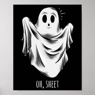 Halloween für Men Funny Oh Sheet Ghost Poster