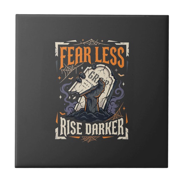Halloween Furchtloser Monsteranstieg Fliese (Vorderseite)