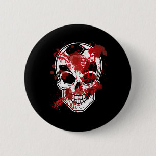 Halloween-Fußball-Byll-Kürbis-Schädel-Fußballspiel Button