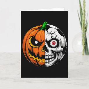Halloween-Fußball-Byll-Kürbis-Totenkopf-Fußballspi Karte