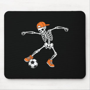 Halloween-Fußball-Skelett-Fußball-Streich oder Sau Mousepad