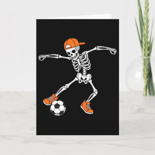 Halloween Fußball Skelett Fußll Süßes oder Saures Karte
