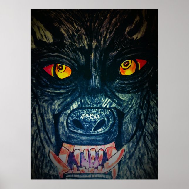 HALLOWEEN FÜTTERUNG WERWOLF  POSTER (Vorne)