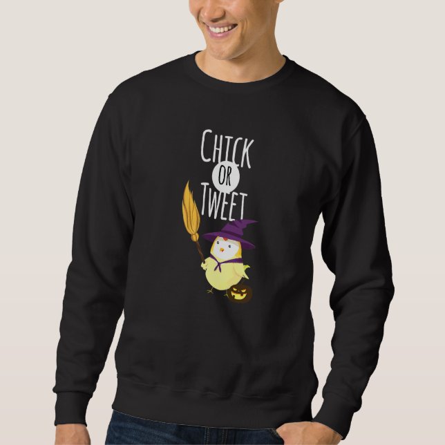 Halloween Gag Chick oder Tweet Trick oder Treat Jo Sweatshirt (Vorderseite)