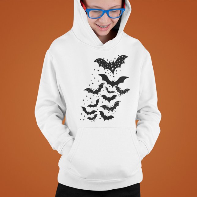 Halloween Galaxy Bats and Stars Hoodie (Von Creator hochgeladen)