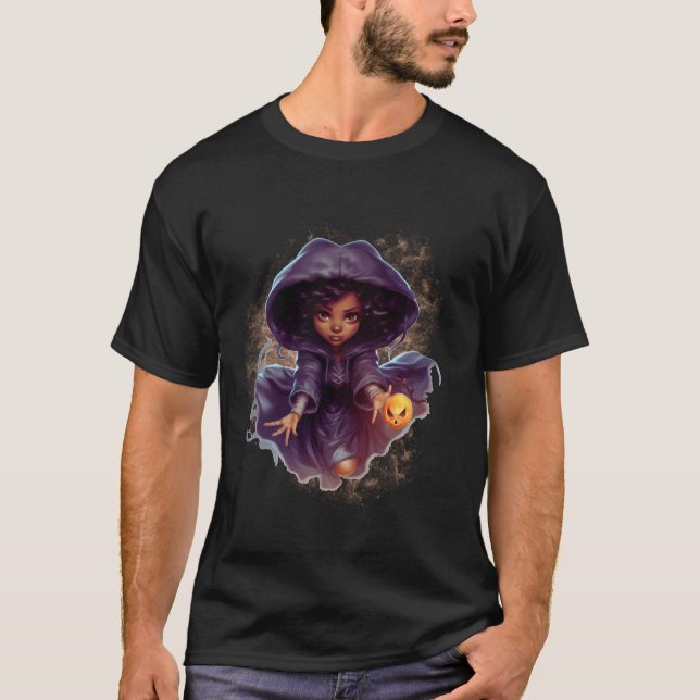 Halloween Galaxy Hexenkostümtrick oder Treat Long T-Shirt (Vorderseite)