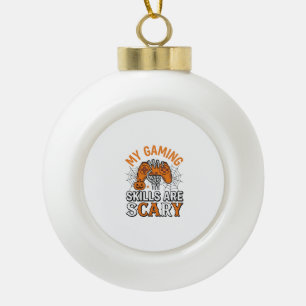 Halloween-Gamer-Fähigkeiten sind gruselige Vintage Keramik Kugel-Ornament