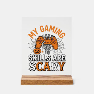 Halloween-Gamer-Fähigkeiten sind schreckliches Vin Acrylschild