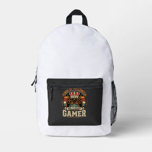 Halloween Gamer King Retro-Controller-Design Bedruckter Rucksack