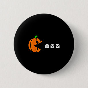 Halloween-Gamer-Kürbis essendes Gespensterkostüm M Button