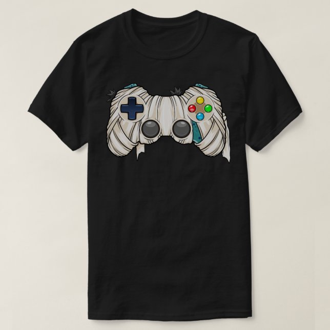 Halloween Gamer Mummy Controller Video Gamer Kids T-Shirt (Design vorne)