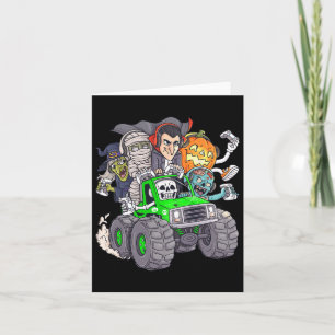 Halloween Gamer Skeleton Zombie Monster Truck Boys Karte