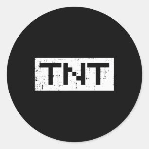 Halloween Gamer Tnt Pixel Gaming Kostümkasten Kind Runder Aufkleber