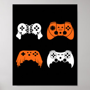 Halloween Gaming Controller Gamer Videospielkontor Poster