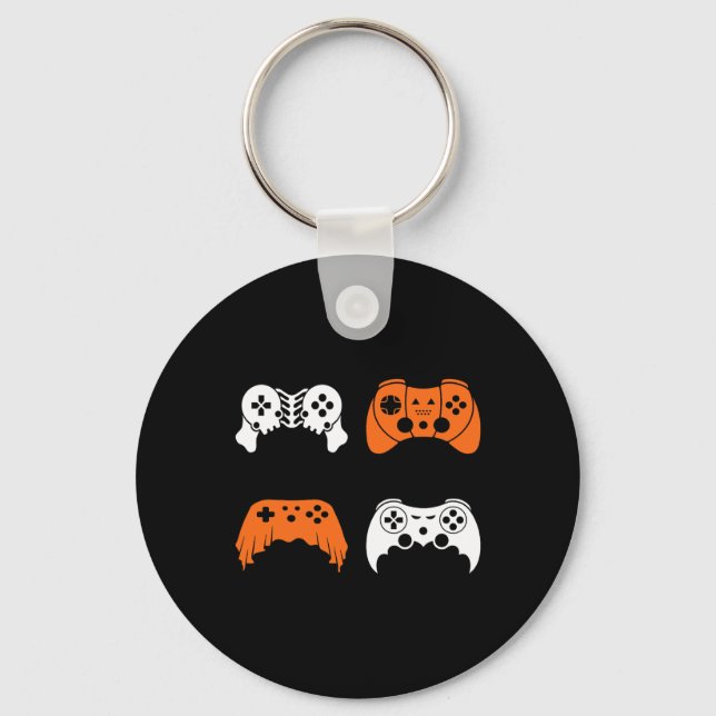 Halloween Gaming Controller Gamer Videospielkontor Schlüsselanhänger (Vorderseite)