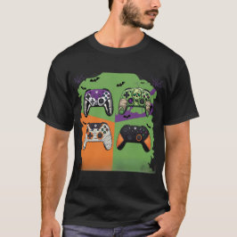 Halloween Gaming Controller Skeleton Zombie Mummy T-Shirt