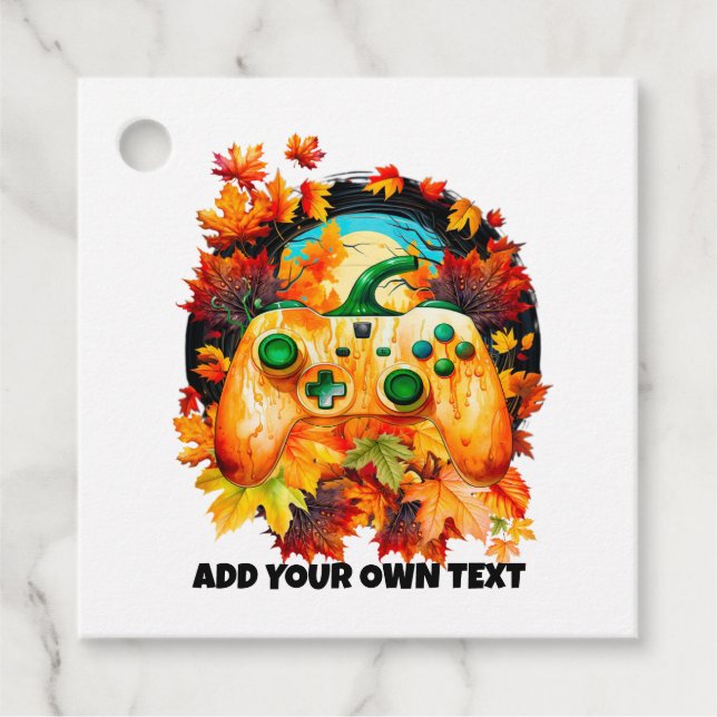 Halloween Gaming, Pumpkin Controller, Horror Fall Geschenkanhänger (Vorderseite)