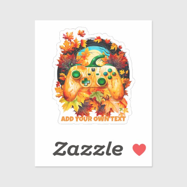 Halloween Gaming, Pumpkin Controller, Spooky Aufkleber (Blatt)
