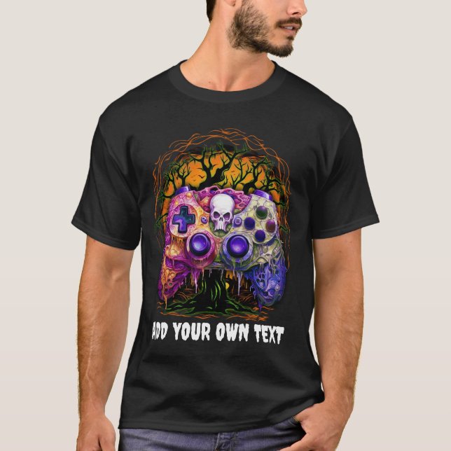 Halloween Gaming, Spooker Controller, Creepy Gamer T-Shirt (Vorderseite)
