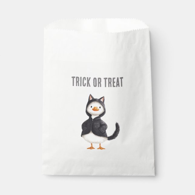 Halloween-Gans Schwarze Katze Geschenktütchen (Vorderseite)