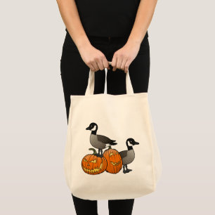 Halloween-Gänse aus Kanada mit Jack-o-Laternen Tragetasche