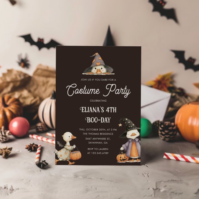 Halloween Gänse Kindergeburtstag Kostüm Party Einladung (Von Creator hochgeladen)