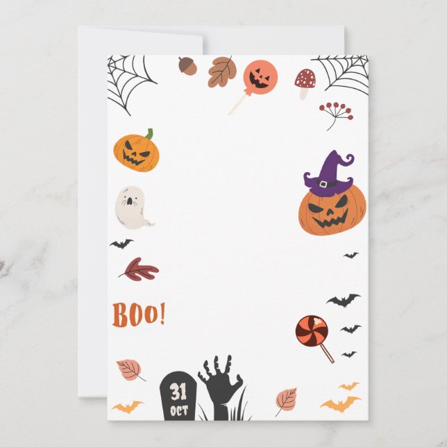 Halloween Gast, Halloween Card Einladung (Vorderseite)