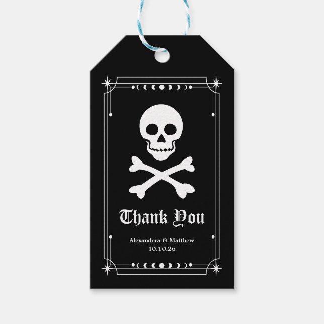 Halloween-Gastgeschenk Hochzeit Geschenkanhänger (Vorderseite)