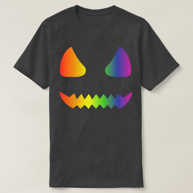 Halloween Gay Lesbians Pride Pumpkin Face LGBTQ Pr T-Shirt (Design vorne)