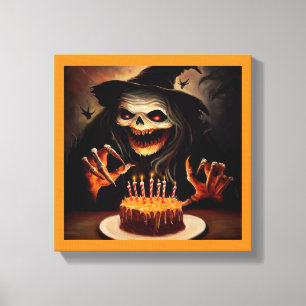 Halloween - Geburtstag 5 Leinwanddruck