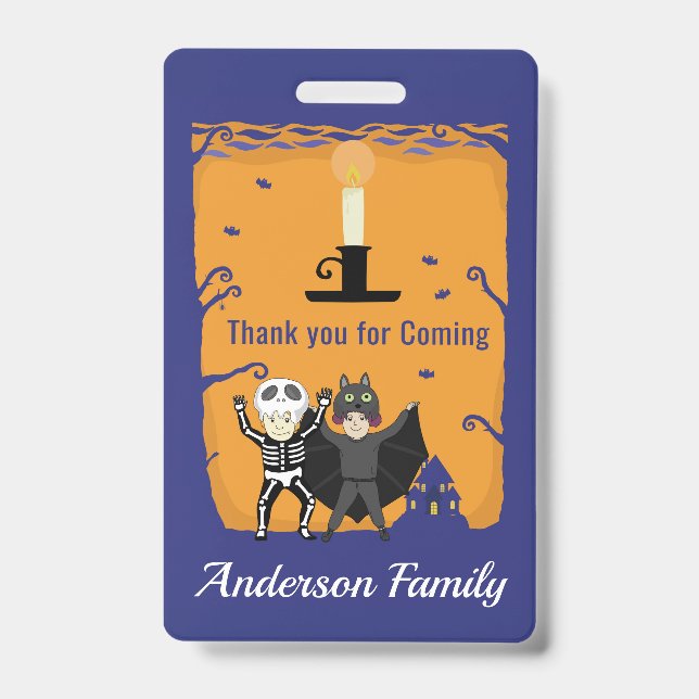 Halloween Geburtstag Danke Ausweis (Vorderseite)