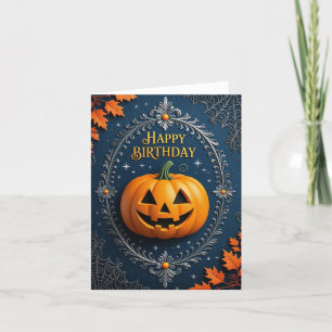 Halloween Geburtstag, Happy Halloween Geburtstag Dankeskarte