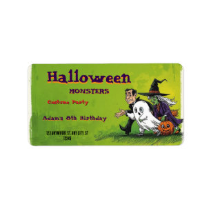 Halloween Geburtstag Kinderparty Halloween Adressaufkleber