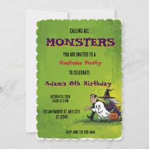 Halloween Geburtstag Kinderparty Halloween Einladung