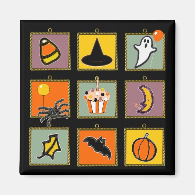 Halloween Geburtstag Magnet (Vorne)