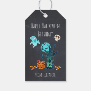 Halloween-Geburtstag mit den Geschenkanhänger