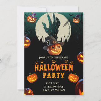 Halloween-Geburtstagseinladung Einladung