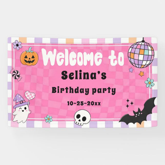 Halloween-Geburtstagsfeier  Banner (Horizontal)
