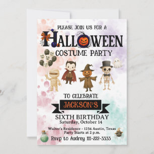 Halloween Geburtstagsparty Einladung