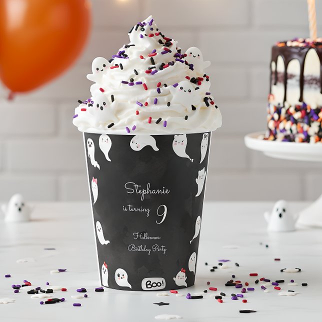 Halloween-Geburtstagsparty mit niedlichen beängsti Pappbecher (Von Creator hochgeladen)