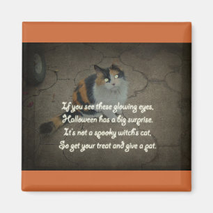 Halloween Gedicht - Calico Cat Magnet