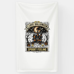 Halloween Gefühl-Shirt Vintage Spukhaus Desi Banner