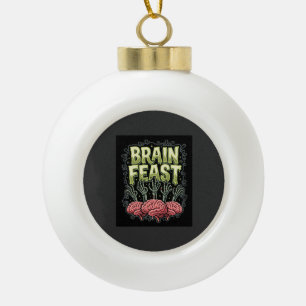 Halloween-Gehirnschmaus Zombie Hände Vektor Design Keramik Kugel-Ornament