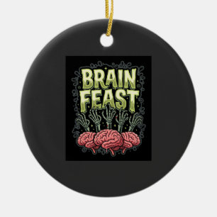 Halloween-Gehirnschmaus Zombie Hände Vektor Design Keramik Ornament