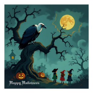 Halloween-Geier Poster