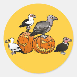 Halloween-Geier Runder Aufkleber
