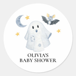 Halloween-Geist Baby Shower für kleines Boo Runder Aufkleber