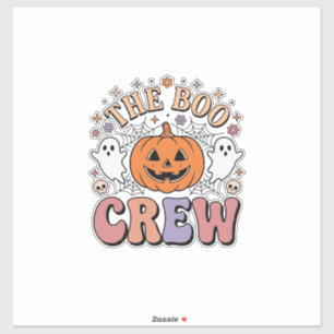 Halloween-Geist Boo Crew Niedlich Gruselig Vintage Aufkleber